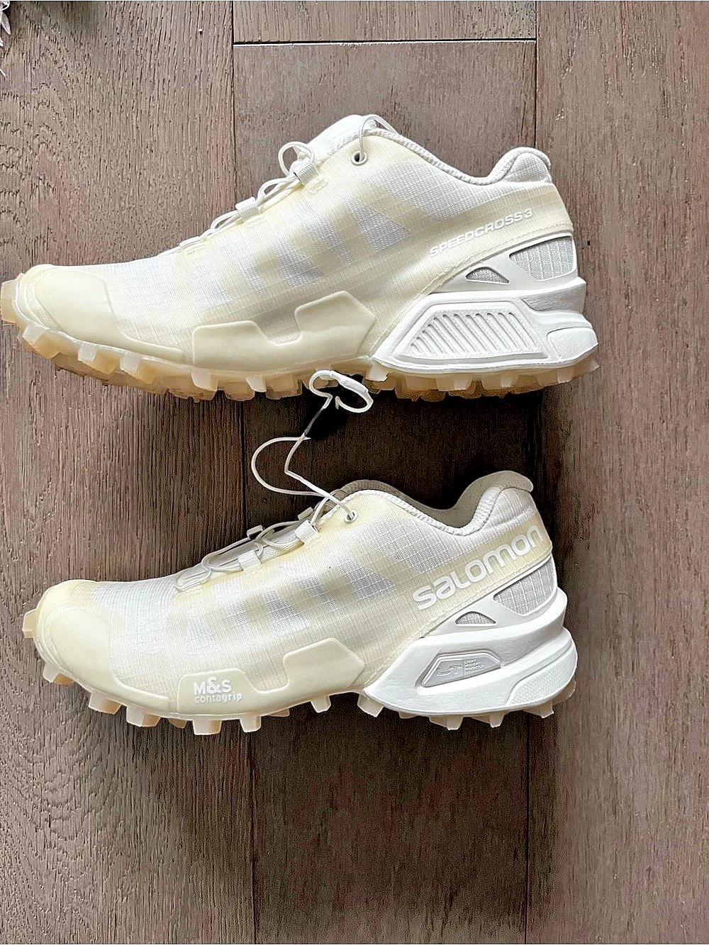 Salomon XT-6 Trail Sneakers White & Yellow EU 36 2/3 Like New